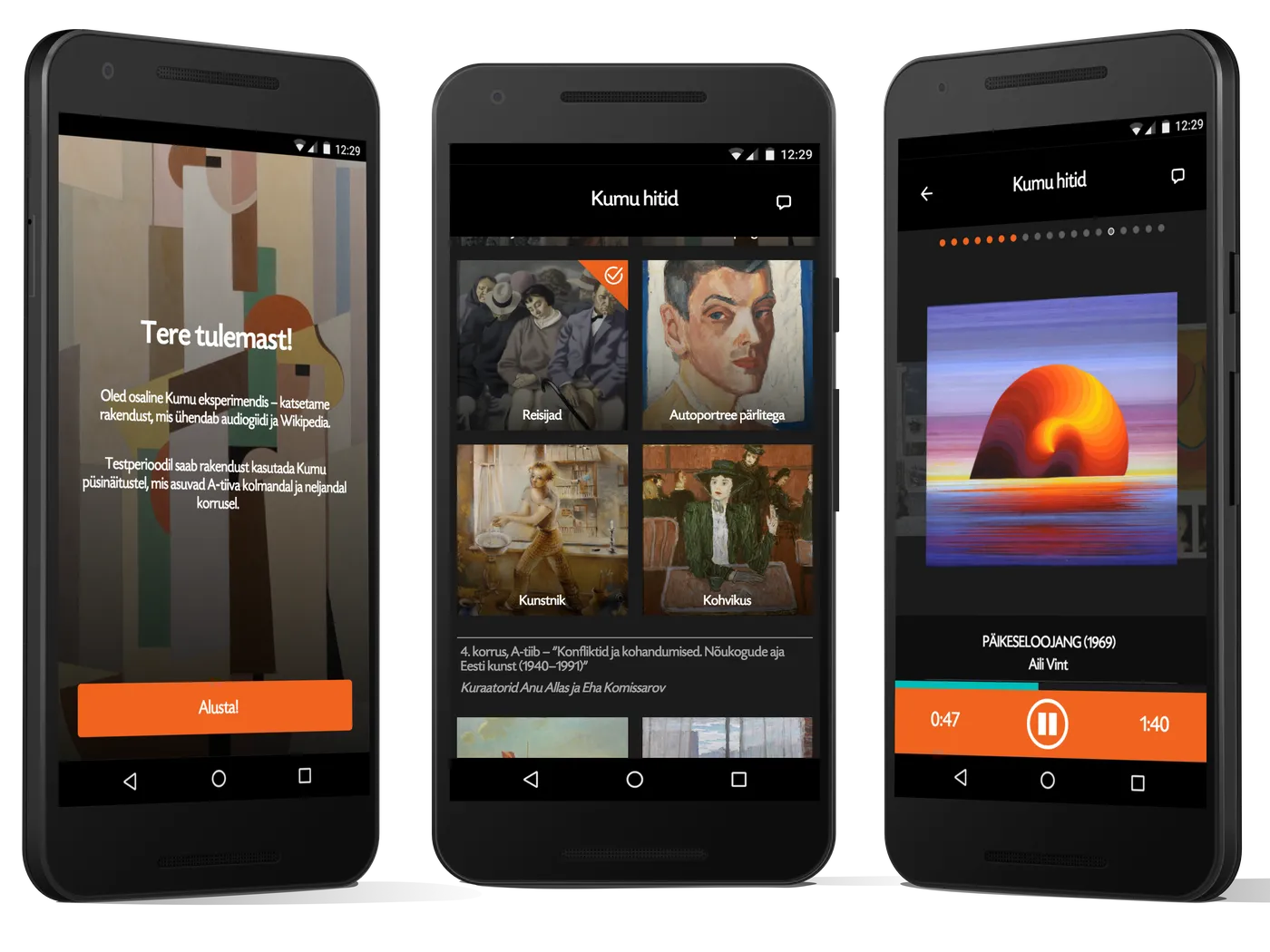 Kumu tour guide app screenshots